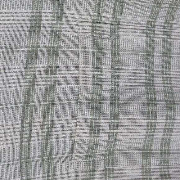 Custom Nobel House Men's Green/Grey/White Plaid Long Sleeve Cotton Shirt, XL - Picture 3 of 11